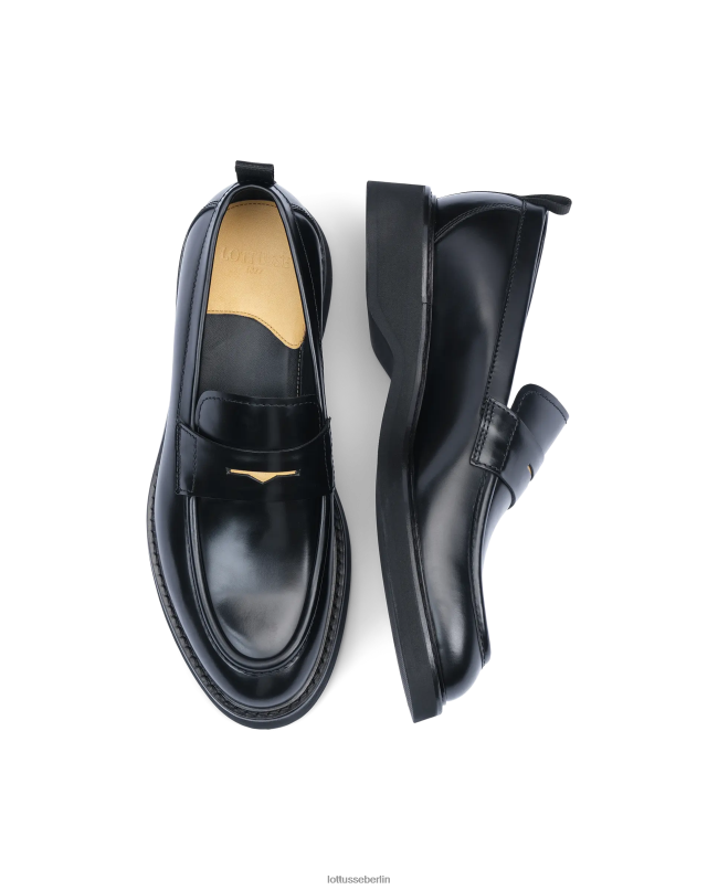 Lottusse Männer Weiche Loafer von Luca Lamm 22LP0173 Schwarz Schuhwerk